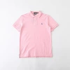 Cotton polo pink blue label
