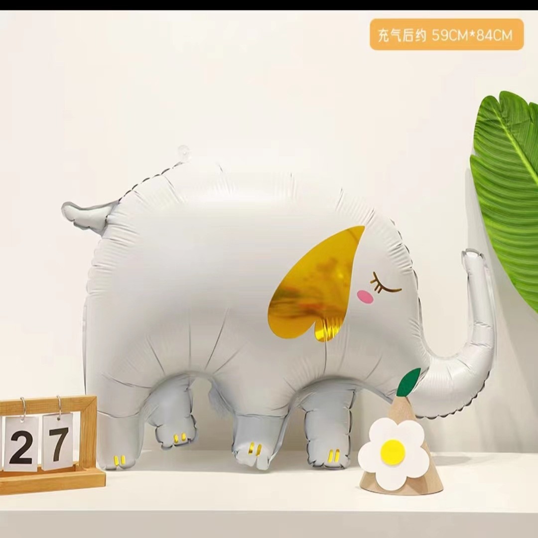 Decoración para primer cumpleaños, globos de animales de dibujos animados, decoración para fiesta temática del Día del Niño, sesión de fotos, jirafa, elefante