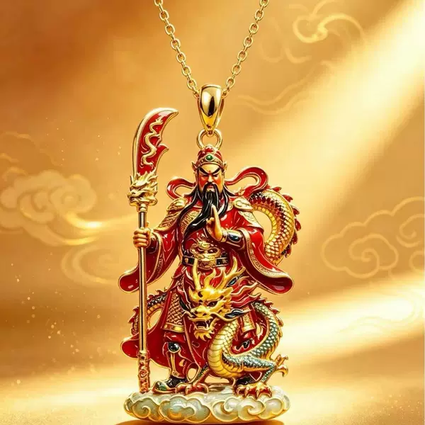Lord Guan, the Martial God of Wealth, Pendant, Generous and Sky-Defying, Attracts Wealth and Ensures Peace, Men's National Style Gift