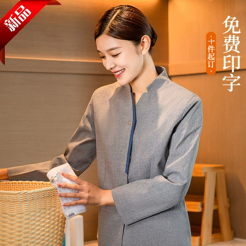 Отель уборка рабочая одежда больших размеров с длинным рукавом Женская уборка тетя собственность комната уборка осенне-зимняя одежда PA униформа