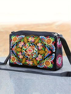 Double sided embroidery, bag strap, small bag, handheld one-shoulder bag, mobile phone