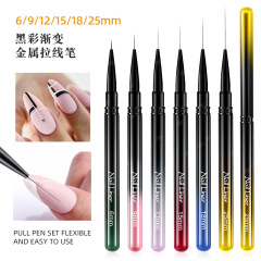 国境を越えた売れ筋のマニキュア描画ペン、極細ペイントペン、フラワーペン、ロングとショートのフレンチ構造フックエッジとフックラインペンツール