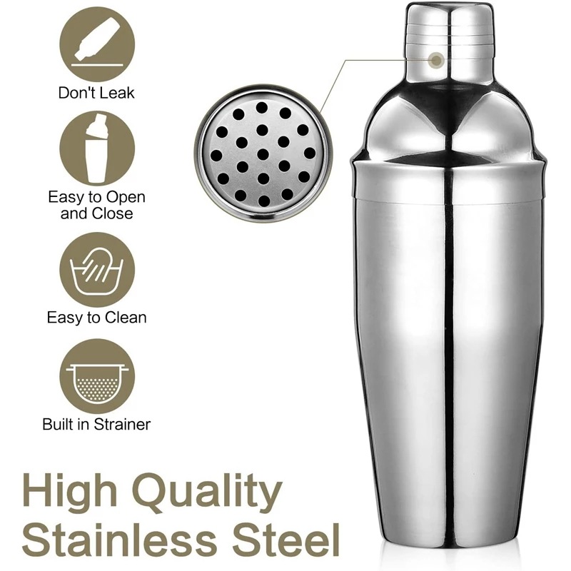 Fuente de la fábrica de acero inoxidable Shaker bar herramienta agitador de tres secciones Shaker 750 agitador