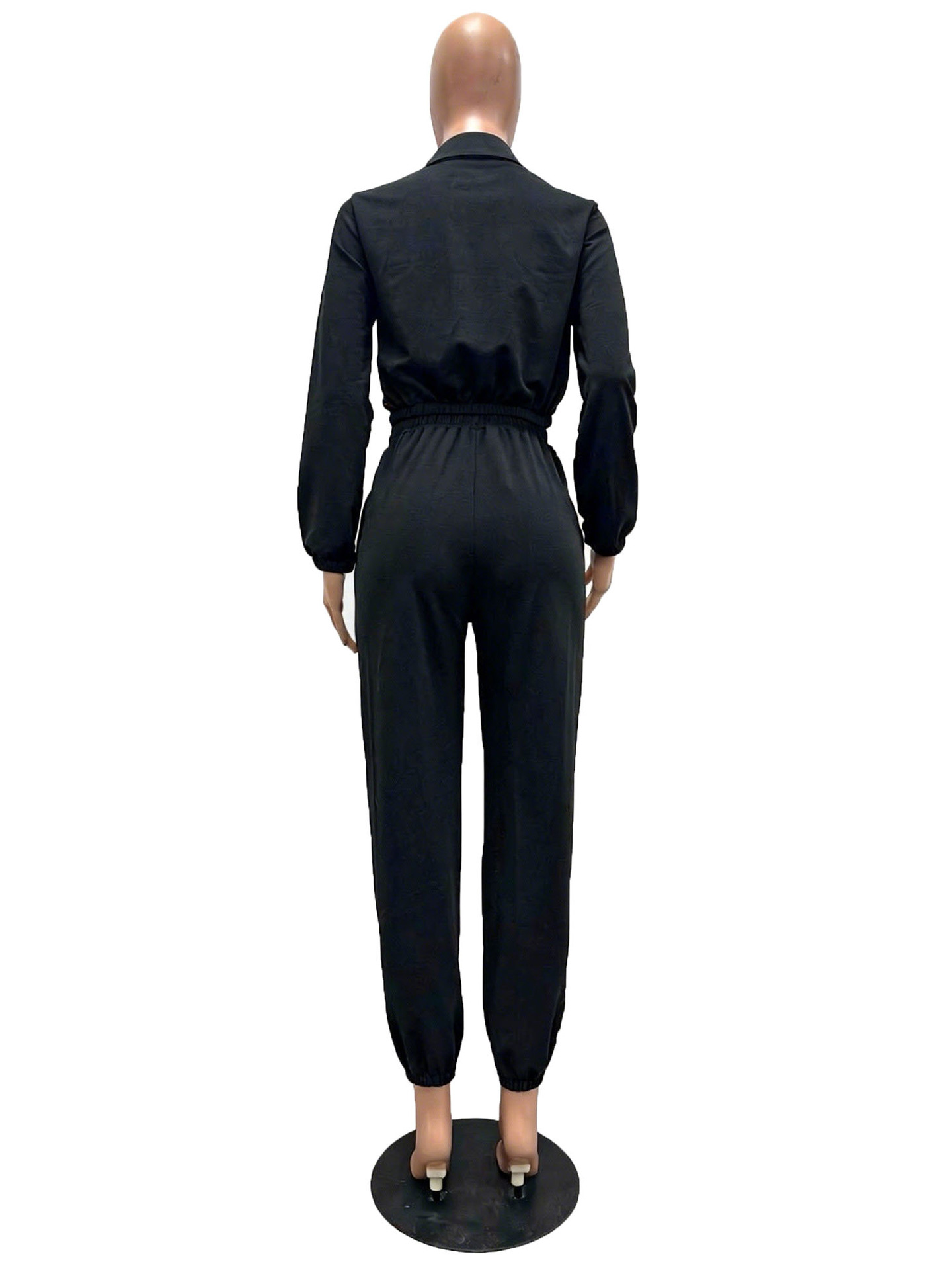 Women's Leopard Print Color Block Pant Set Casual Suit Style_voghion.com