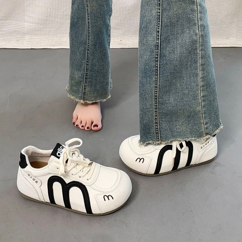 Color-Blocked German Training Shoes for Women 2026 New Style Lace-Up Casual Shoes with Hidden Height Increase, Breathable and Comfortable Thick-Soled Shoes That Don'T Tire Your Feet