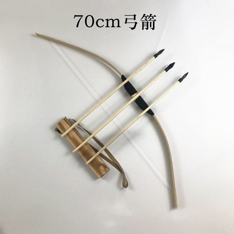 竹木弓箭诸葛连弩户外射击射箭训练玩具复古兵器模型碳化木制弓箭|undefined