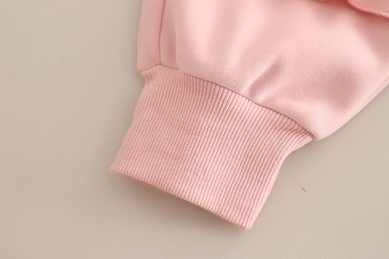 Baby flick set kanin rosett sweatshirt och byxor tvådelat_voghion.com