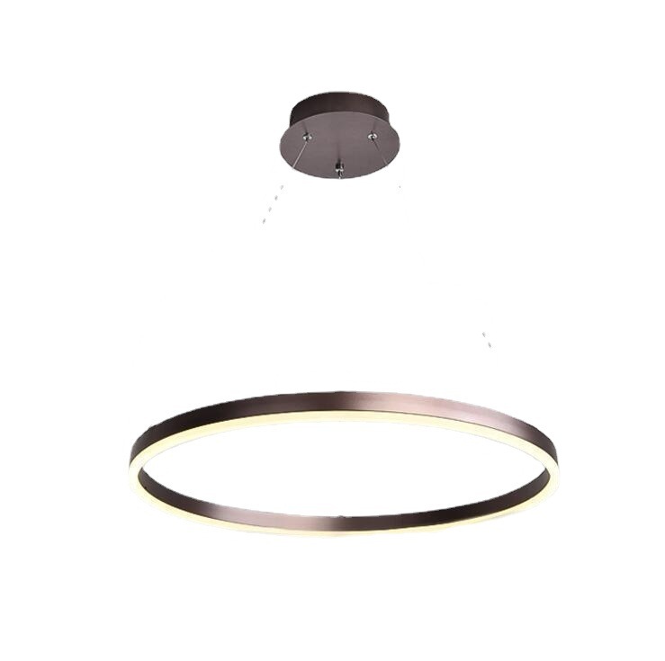 2025 atmósfera anular sala de estar lámpara de la sala de comedor círculo lámpara de la mesa moderna simple de bajo perfil lámpara de lujo ligera