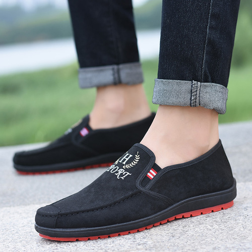 Old Beijing cloth shoes, men's casual shoes, slip-on slip-ons, autumn sneakers, men's canvas shoes, drop shipping