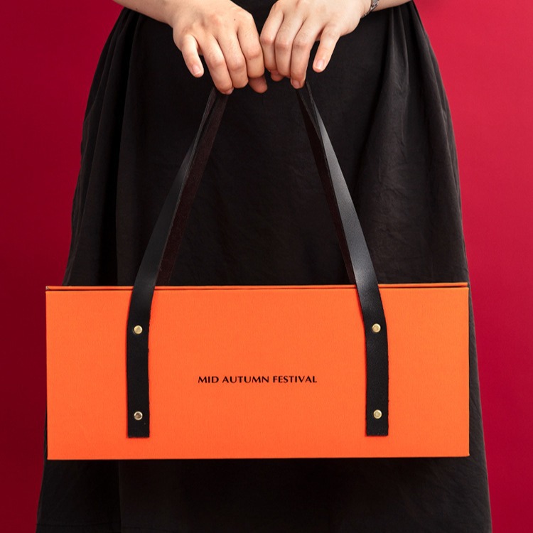 现货批发中秋双层月饼礼盒 翻盖连体红酒茶叶四粒月饼包装盒子