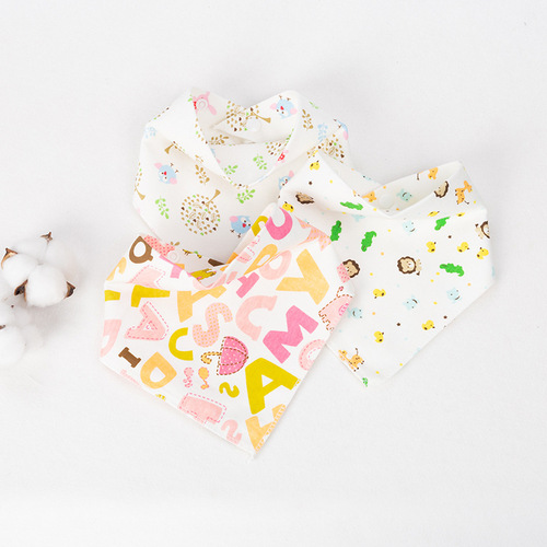 Sunshine Chrysanthemum baby cotton triangle towel children's saliva towel bib cross-border Amazon AliExpress discount