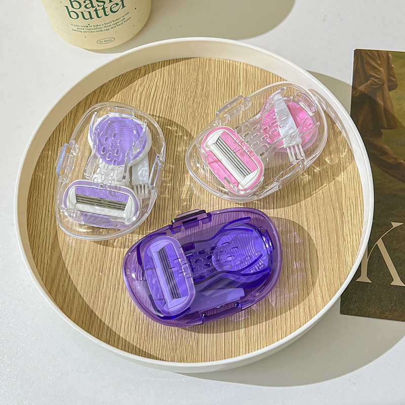 Popular shell hair scraper women's Shaver can replace the knife head armpit leg hair private part hair removal one-piece delivery
