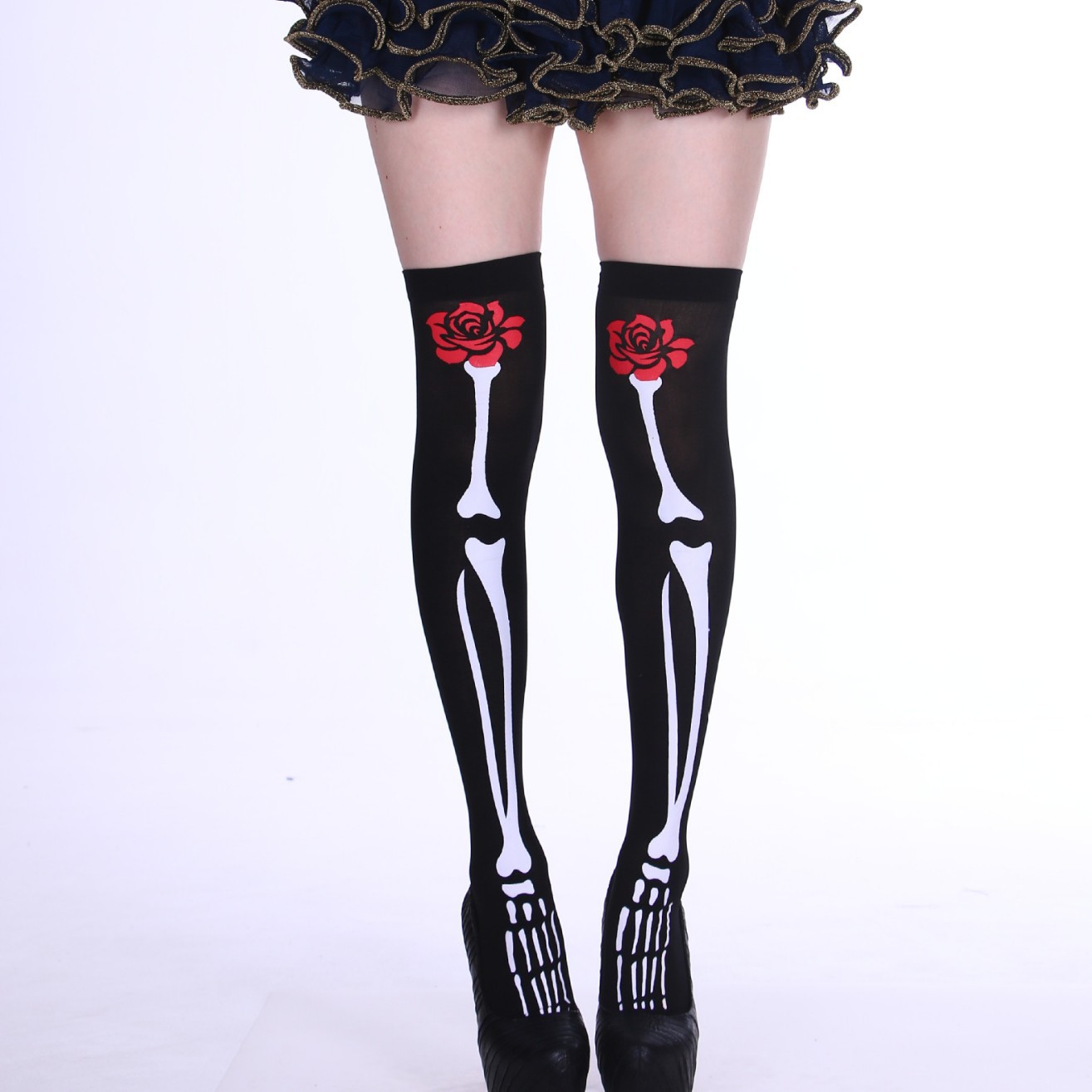 Los fabricantes suministran las medias del Festival del partido de Halloween Festival visten accesorios de ropa calcetines sobre la rodilla calcetines de sangre calcetines de enfermera