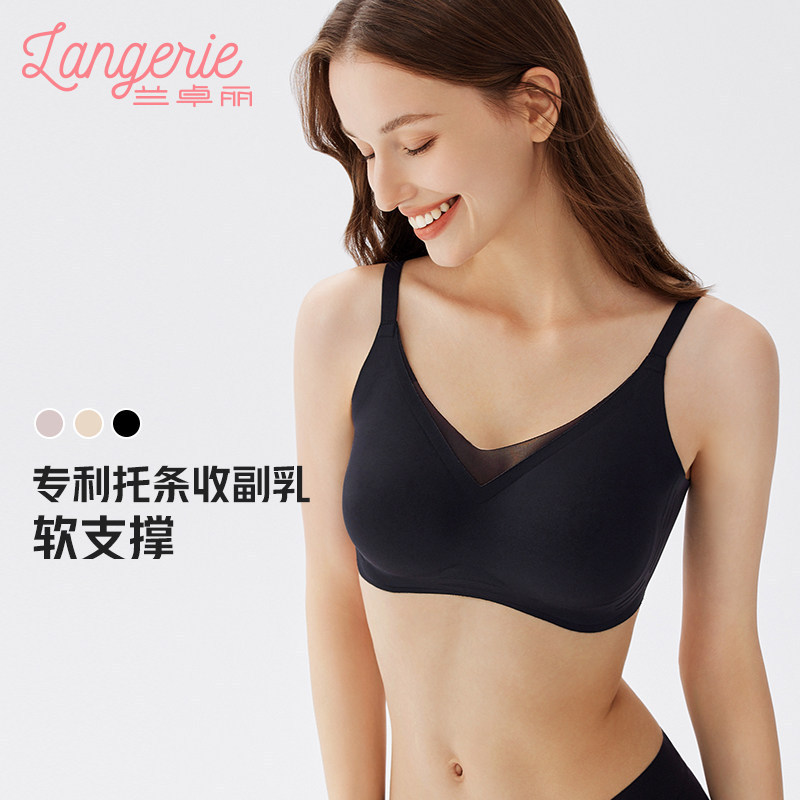 Lanzhuoli Women's Soft Support Bra, Wireless, Seamless, Breathable, Lightweight Bra for Young Girls, Anti-Sagging