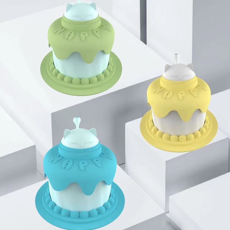 New Cat Feeding Simulation Cake Multifunctional Food Storage Cat Bowl Four-In-One Snack Bowl Cake Toy