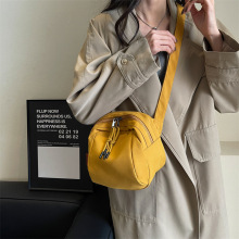 小清新纯色小布包包女2024新款潮ins休闲学生小众百搭单肩斜挎包