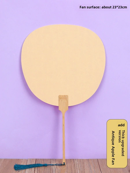[Thickened with bleached paint] 5 antique apple fans