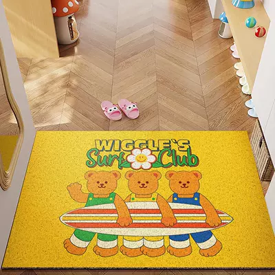 Avtomobil döşəmə paspasları — Can Be Cut to Size - sq-three-bears-surfboard-4060cm-silk-loop