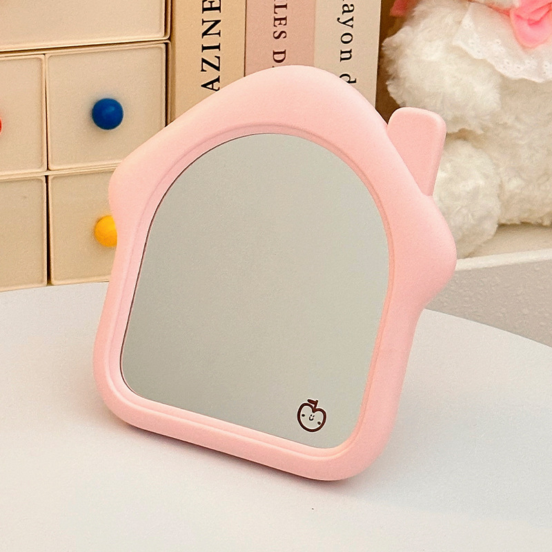 Espejo de maquillaje de contraste encantador escritorio de escritorio pequeña casa princesa espejo de dormitorio de estudiantes de maquillaje espejo de niña