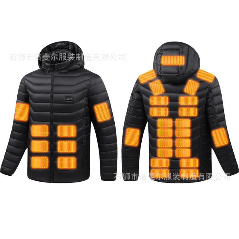 跨境冬季智能发热棉服保暖服发热服加热男女款厂家直售现货速发|undefined