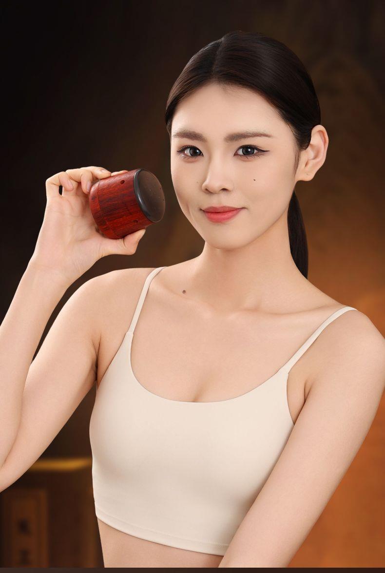 Facial Moxa Stone Moxibustion Jar Peach Blossom Facial Warming Tool Home Spa Beauty Kit with Moxa Sticks overview