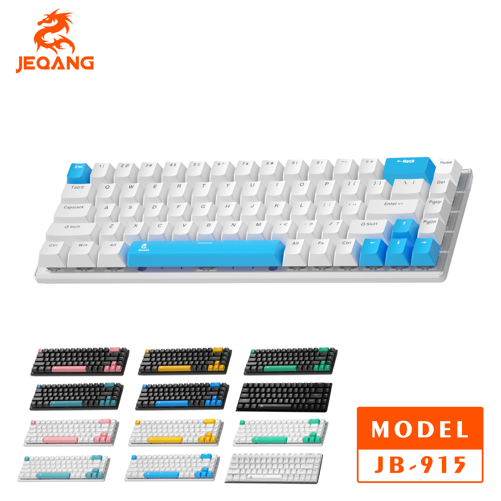 Mechanical Wireless Bluetooth Keyboard With Backlight Display_voghion.com
