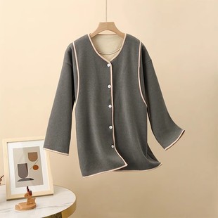 New Autumn and Winter German Velvet Composite Velvet Long-Sleeved Nursing Tops, Home Confinement Clothes, Outer Cardigans, Nursing Clothes
