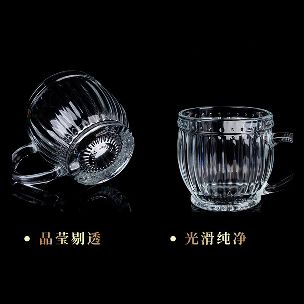 Taza de té vertical con mango, taza de vidrio, taza de agua, taza de leche con mango, taza de cerveza resistente a altas temperaturas