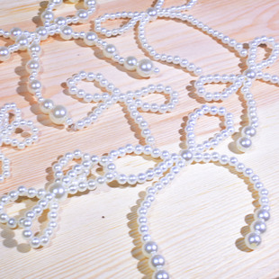 Pearl Bow Beaded Accessories Hand-woven Small Accessories Clothing Shoes and Hats Corsage Socks Accessories Accessories in Stock