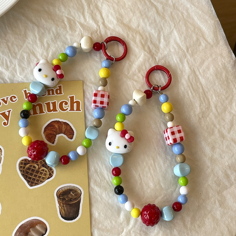New Dopamine Bead String Phone Chain, Trendy Phone Decoration, Colorful Keychain, Bag Accessory Pendant New Dopamine Bead String Phone Chain, Trendy Phone Decoration, Colorful Keychain, Bag Accessory Pendant