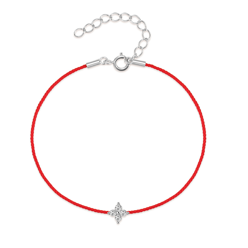 2g Weight Bracelets Classification 1 Piece Quantity Daily Occasion 925 Sterling Silver, rope Material Star Pattern Women's Gender Plating Design Simple Style Style Simple Style Star 925 Sterling Silver Rope String Bracelets Wholesale 12
