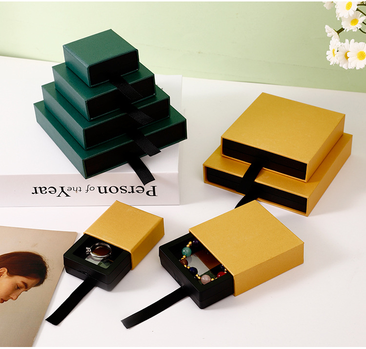 1 Piece Paper Luxurious Daily Date Solid Color Jewelry Boxes display picture 4
