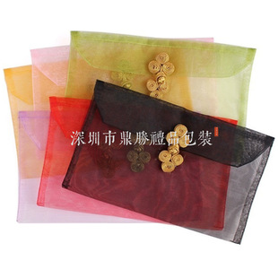 Factory Direct Sales a large number of in stock organza chrysanthemum buckle scarf scarf flip cheongsam plate buckle gauze bag printable logo