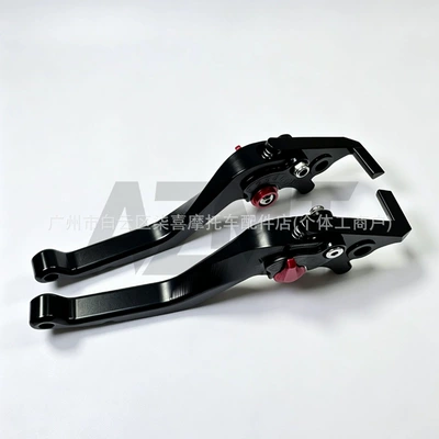 Other brake systems: rear brake levers - new-competition-6d-long-black-gloves-one-pair-with-red-buttons