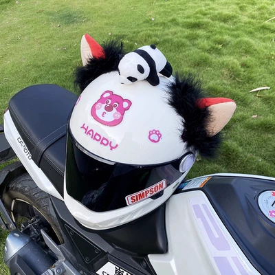 Orange Fox Ear Helmet: Diàndòngchē Auto Parts and Accessories