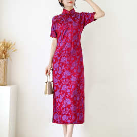 一片式裁剪旗袍来图加工来料加工包工包料女装贴牌旗袍定制加工