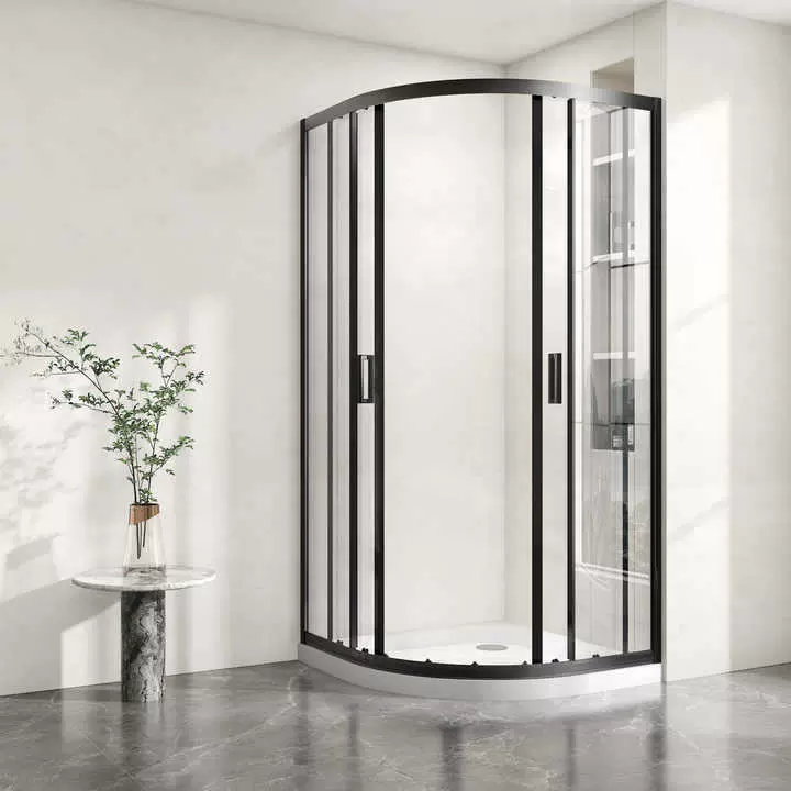 弧形扇形淋浴房玻璃隔断卫生间浴室淋浴间洗澡间干湿分离钢化玻璃