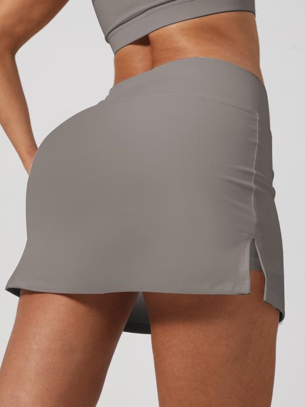 W 77695 Cross Waist Tennis Skirt Sports Tennis Skirt