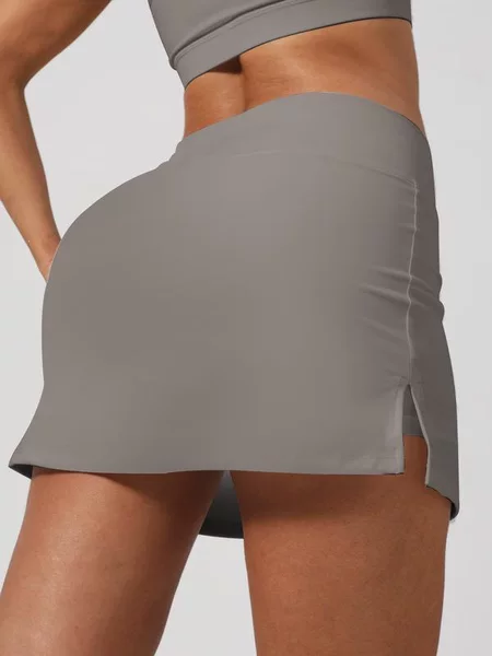 W 77695 Cross Waist Tennis Skirt Sports Tennis Skirt