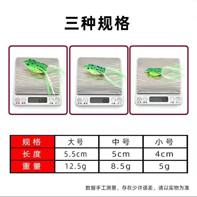 Thunder Frog Luya cebo modificado Thunder Frog Black Fish se especializa en matar a Yuantou Luya Frog Bionic Faise Trafts Fabricante al por mayor