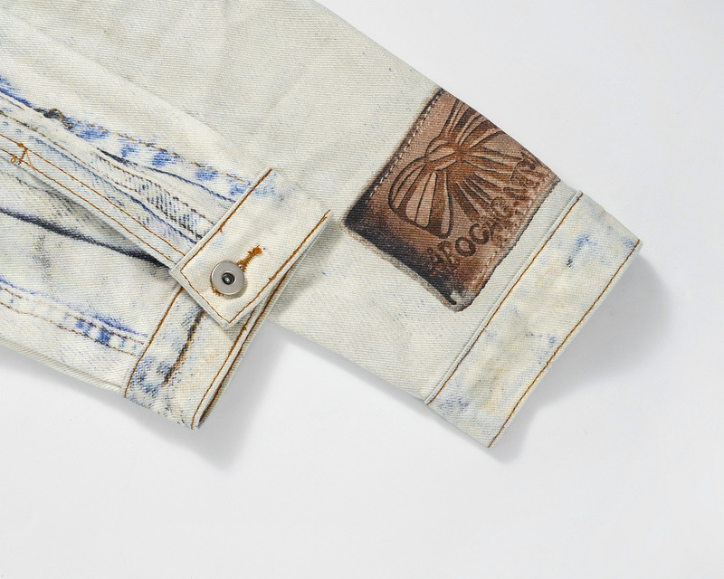 Foreign Trade European And American High Street Fashion Unisex Washed AC Same Style Printed Jacket Basic Denim Clothing_mkmklike.com