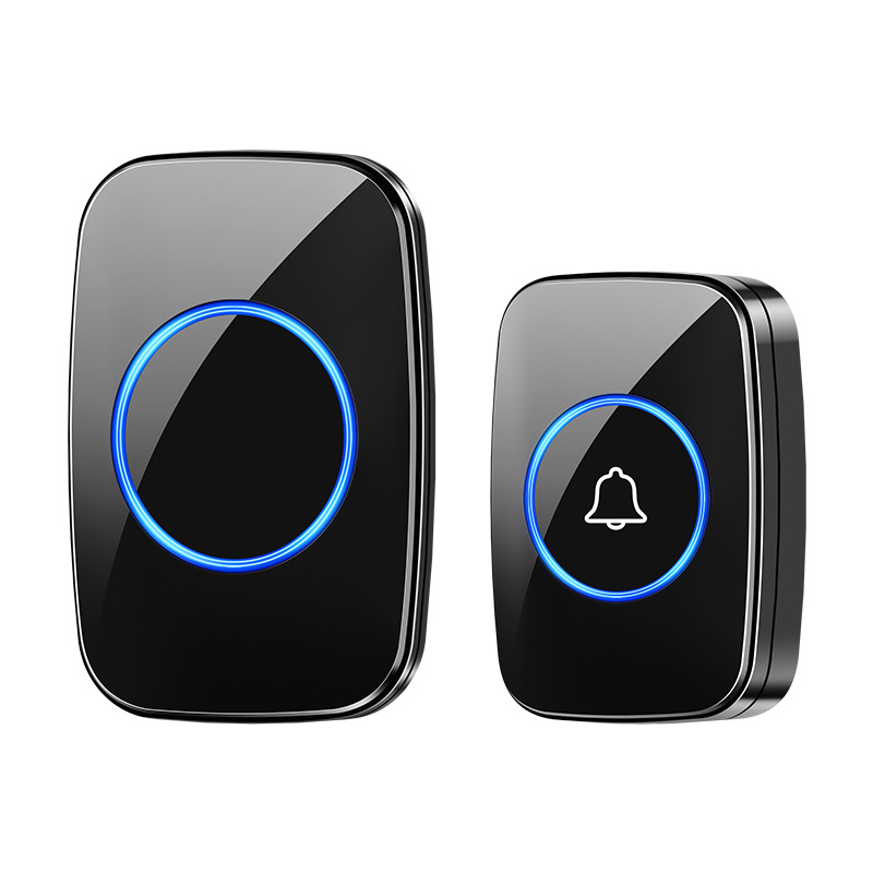 卡佳斯A10黑色家用无线门铃 电子音乐一拖一无线门铃 老人呼叫器