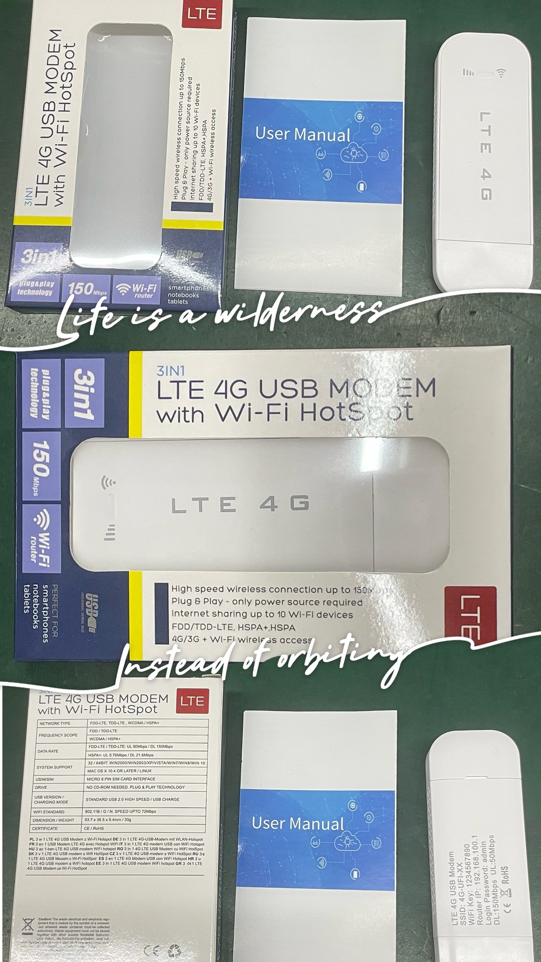 4G tragbarer WiFi-Router, USB-Auto-Mobilhotspot, Outdoor-Netzwerkkarte