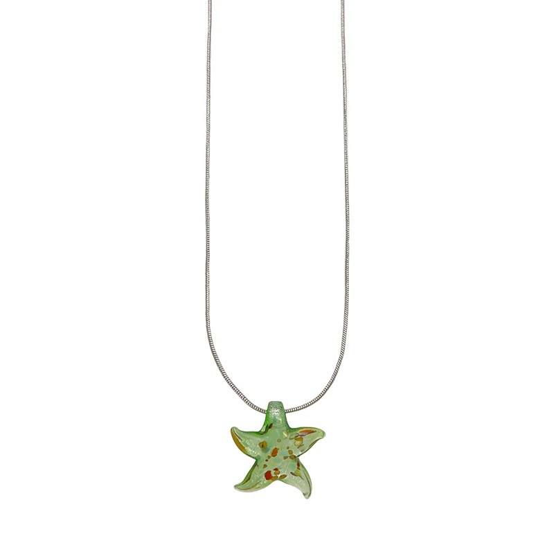 Nuevo collar bohemio irregular de estrellas de mar esmaltado nicho de estilo de vacaciones de alta calidad collar de acero inoxidable universal image 4