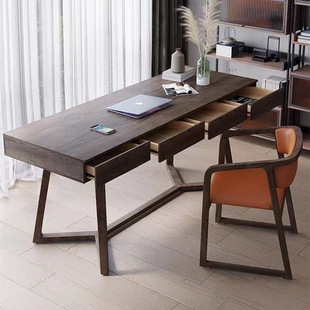 Nordic Modern Designer Ash Computer Desk Home Solid Wood Nordic Desk Writing Desk Bedroom Office Table