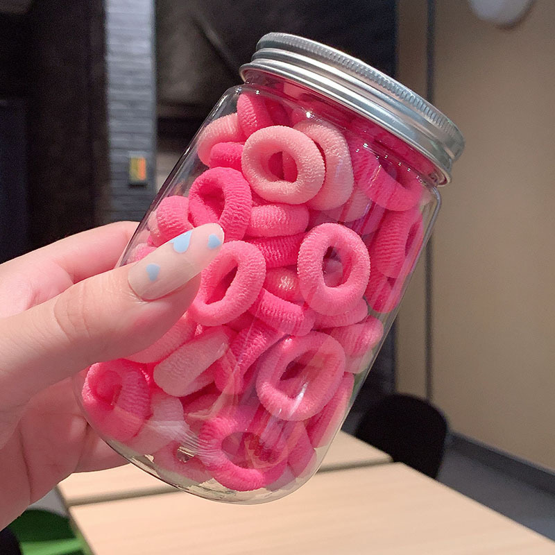 Los niños no hacen daño cuerda de pelo anillo de pelo pequeño pulgar hembra color caramelo cabeza cuerda sin costuras alta banda elástica femenina corbata cabeza