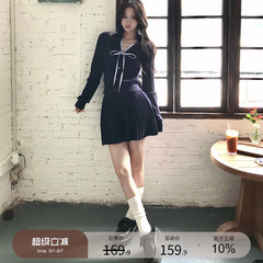 小仙倪子韩系套装女秋季新款整套穿搭高级感针织学院风休闲两件套