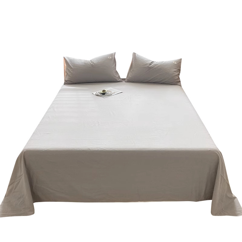 Sábana de algodón lavado de algodón grueso pieza individual 100 algodón dormitorio de estudiantes cama individual funda de almohada de tres piezas 2
