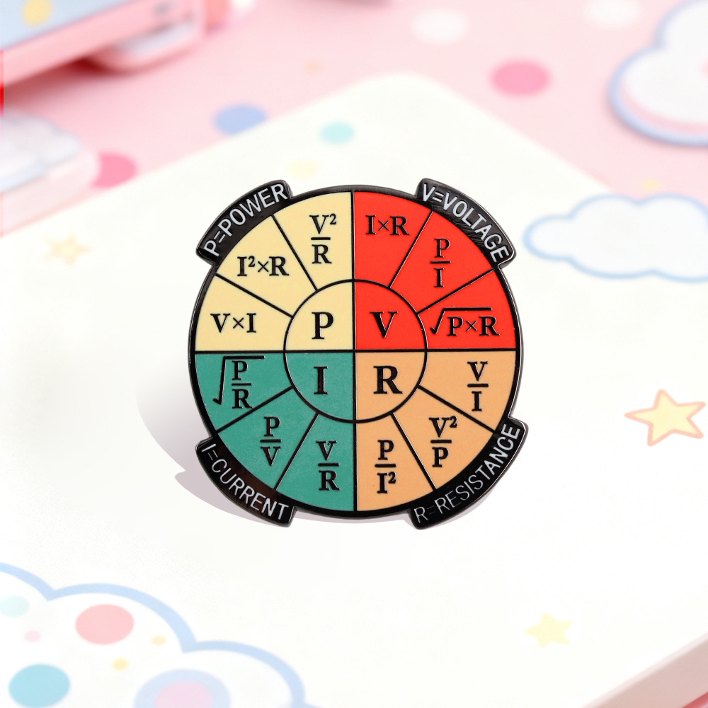 Ohm's Law Badge for Electrical Engineering Students and Physics Students, Ohm's Law Formula Pin