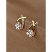 F 28290 Pearl flower stud earrings ���黨������羳����